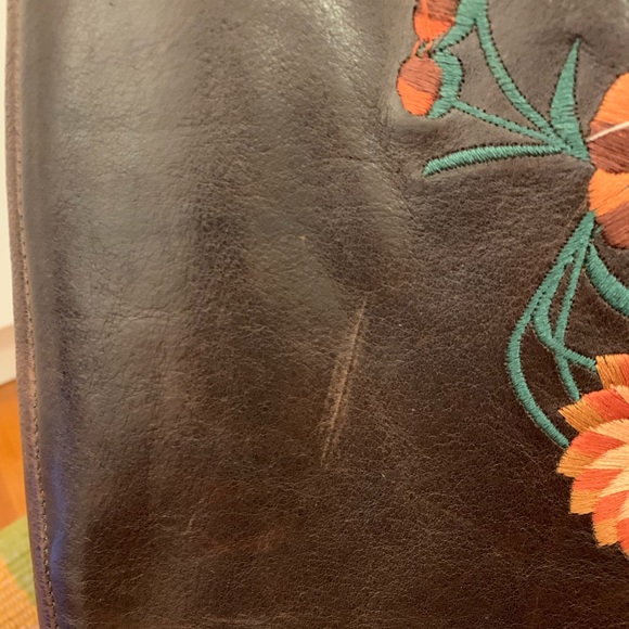 Sonja Vellere Embroidered Floral Leather Boots - Picture 6 of 8